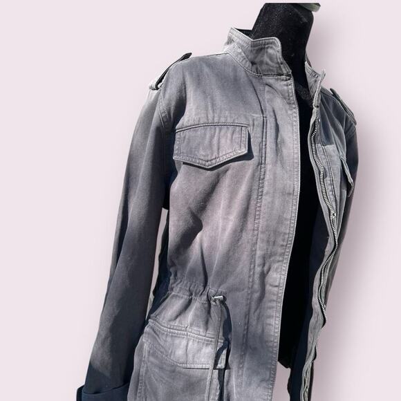 Lucky Brand – live in love women’s size L gray jacket with drawstring waist - Picture 4 of 11